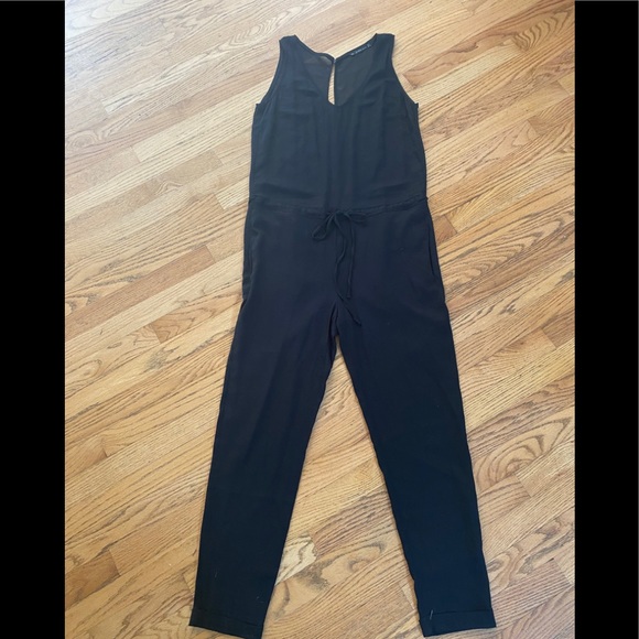 Zara Pants - Zara Black Sheer Back Jumpsuit Women's Small.